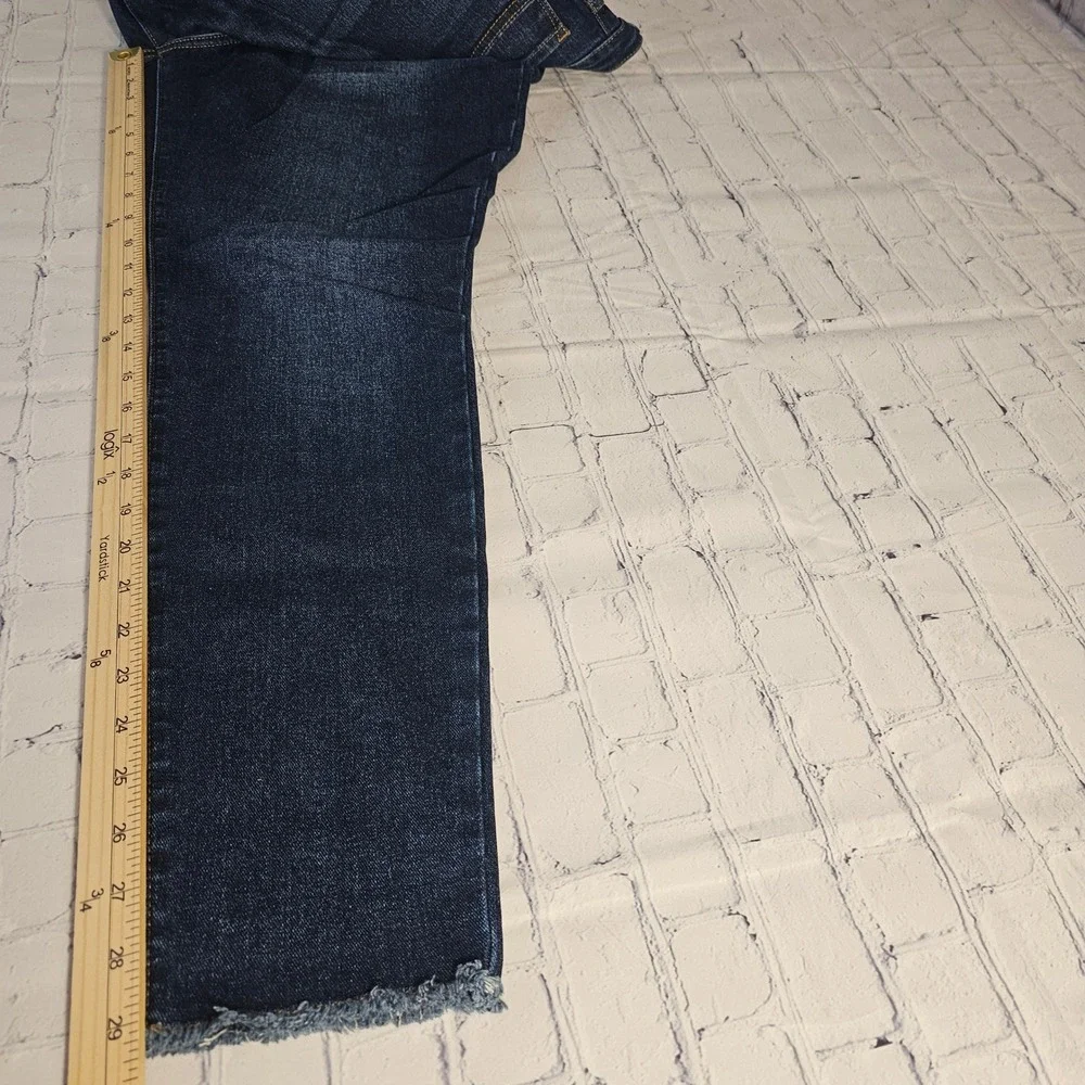 Lee Heritage High Rise‎ Skinny Jeans Dark Wash Button Fly Raw Hem 14M